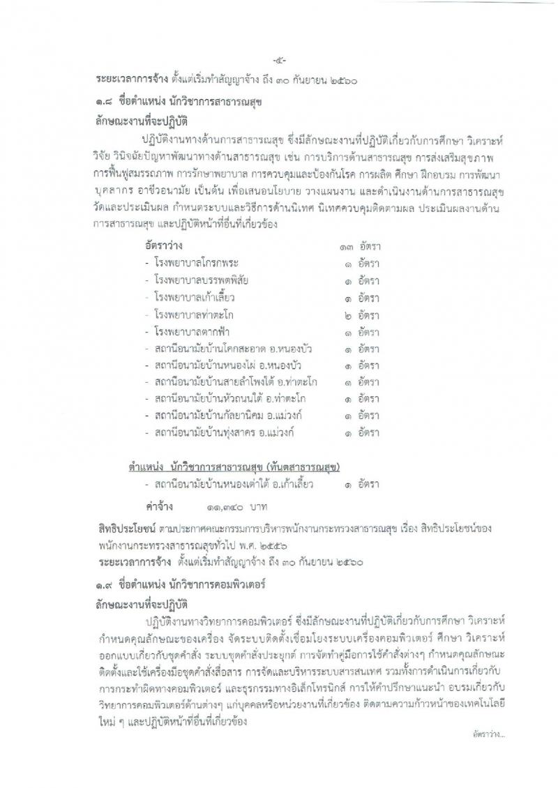 สำนักงานสาธารณสุขจังหวัดนครสวรรค์ ประกาศรับสมัครบุคคลเพื่อเลือกสรรเป็นพนักงานราชการกระทรวงสาธารณสุข จำนวน 22 ตำแหน่ง 108 อัตรา (วุฒิ ม.ต้น ม.ปลาย ปวช. ปวส. ป.ตรี) รับสมัครสอบตั้งแต่วันที่ 26-30 มิ.ย. 2560