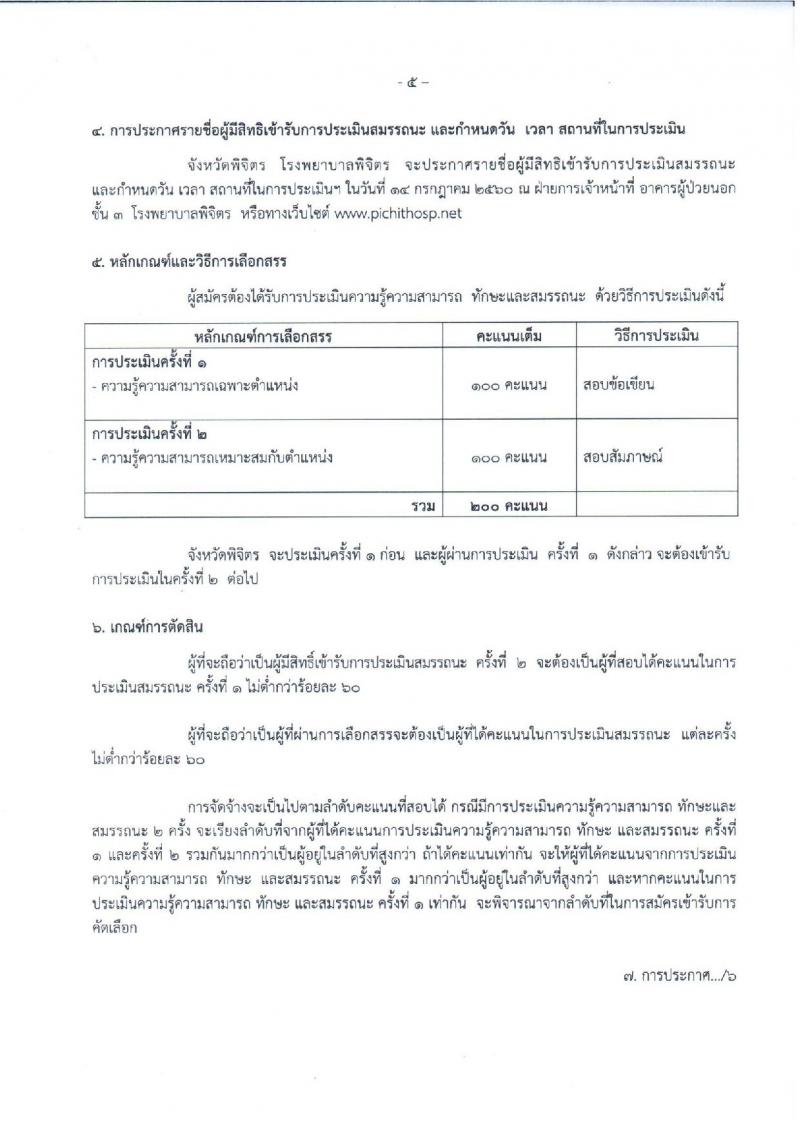 สาธารณสุขจังหวัดพิจิตร ประกาศรับสมัครบุคคลเพื่อเลือกสรรเป็นพนักงานราชการทั่วไป จำนวน 5 ตำแหน่ง 6 อัตรา (วุฒิ ปวช. ปวส. ป.ตรี) รับสมัครสอบตั้งแต่วันที่ 5-12 ก.ค. 2560