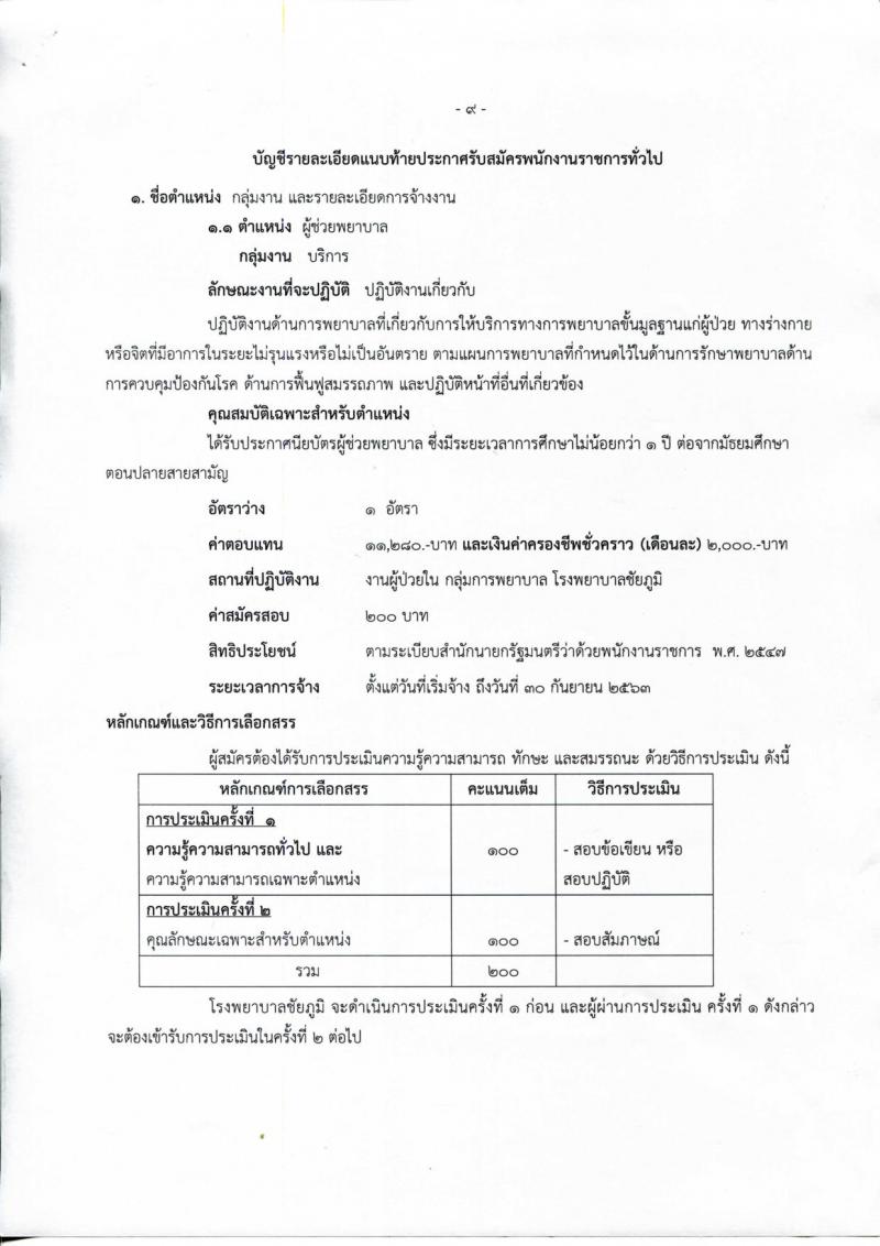 สาธารณสุขจังหวัดชัยภูมิ ประกาศรับสมัครบุคคลเพื่อเลือกสรรเป็นพนักงานราชการทั่วไป จำนวน 5 ตำแหน่ง 5 อัตรา (วุฒิ ปวช. ป.ตรี) รับสมัครสอบตั้งแต่วันที่ 21-28 ส.ค. 2560