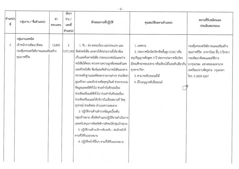 กรมพัฒนาสังคมและสวัสดิการ ประกาศรับสมัครบุคคลเพื่อเลือกสรรเป็นพนักงานราชการทั่วไป จำนวน 16 ตำแหน่ง 17 อัตรา (วุฒิ ม.ต้น ม.ปลาย ปวช. ปวท. ปวส. ป.ตรี) รับสมัครสอบ ตั้งแต่วันที่ 25-29 ก.ย. 2560