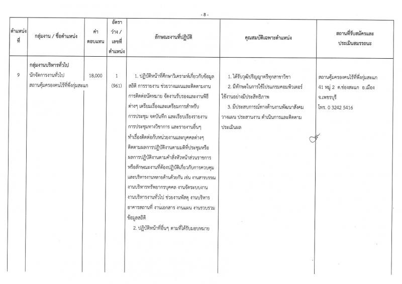 กรมพัฒนาสังคมและสวัสดิการ ประกาศรับสมัครบุคคลเพื่อเลือกสรรเป็นพนักงานราชการทั่วไป จำนวน 16 ตำแหน่ง 17 อัตรา (วุฒิ ม.ต้น ม.ปลาย ปวช. ปวท. ปวส. ป.ตรี) รับสมัครสอบ ตั้งแต่วันที่ 25-29 ก.ย. 2560