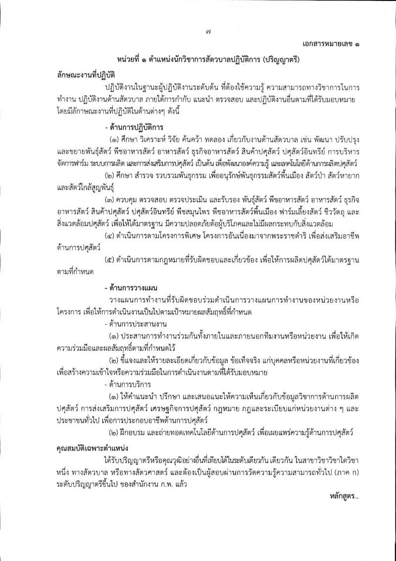 กรมปศุสัตว์ ประกาศรับสมัครสอบแข่งขันเพื่อบรรจุและแต่งตั้งบุคคลเข้ารับราชการเป็นข้าราชการพลเรือนสามัญ จำนวน 13 อัตรา (วุฒิ ปวส. ป.ตรี) รับสมัครสอบทางอินเทอร์เน็ต ตั้งแต่วันที่ 14 ก.พ. - 6 มี.ค. 2560