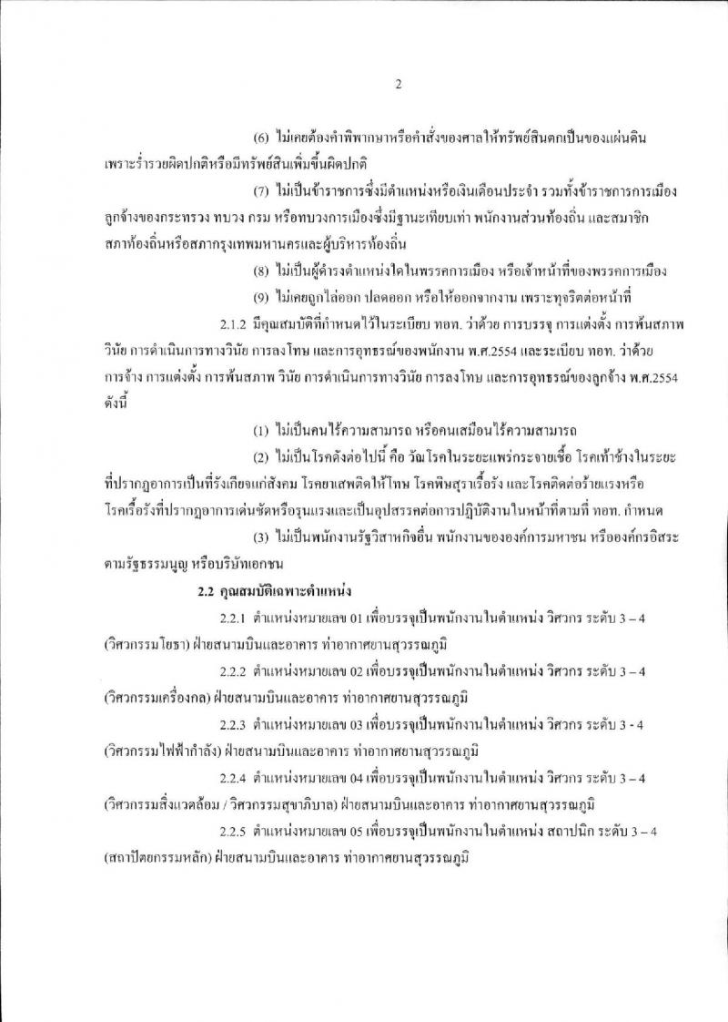 บริษัท ท่าอากาศยานไทย จำกัด (มหาชน) ประกาศรับสมัครบุคคลเพื่อคัดเลือกเป็นพนักงานและลูกจ้างชั่วคราว จำนวน 18 ตำแหน่ง 44 อัตรา (วุฒิ ปวช. ปวส. ป.ตรี) รับสมัครสอบตั้งแต่วันที่ 1-31 มี.ค. 2560