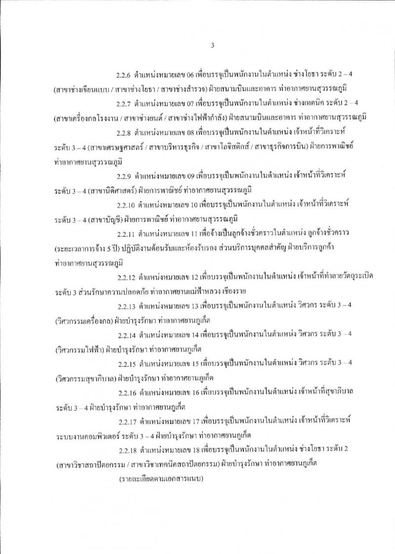 บริษัท ท่าอากาศยานไทย จำกัด (มหาชน) ประกาศรับสมัครบุคคลเพื่อคัดเลือกเป็นพนักงานและลูกจ้างชั่วคราว จำนวน 18 ตำแหน่ง 44 อัตรา (วุฒิ ปวช. ปวส. ป.ตรี) รับสมัครสอบตั้งแต่วันที่ 1-31 มี.ค. 2560