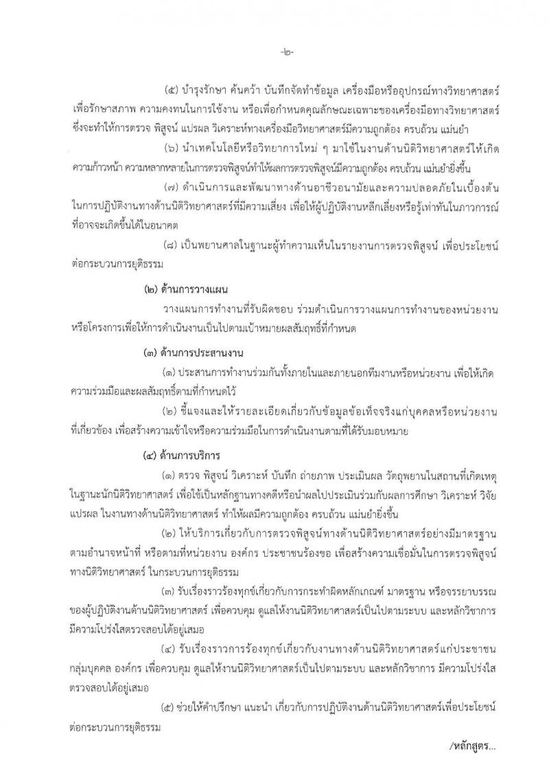 สถาบันนิติวิทยาศาสตร์ ประกาศรับสมัครคัดเลือกเพื่อบรรจุและแต่งตั้งบุคคลเข้ารับราชการ ในตำแหน่งนักนิติวิทยาศาสตร์ปฏิบัติการ จำนวนครั้งแรก 8 อัตรา (วุฒิ ป.โท) รับสมัครสอบทางอินเทอร์เน็ตตั้งแต่วันที่ 20-27 มี.ค. 2560
