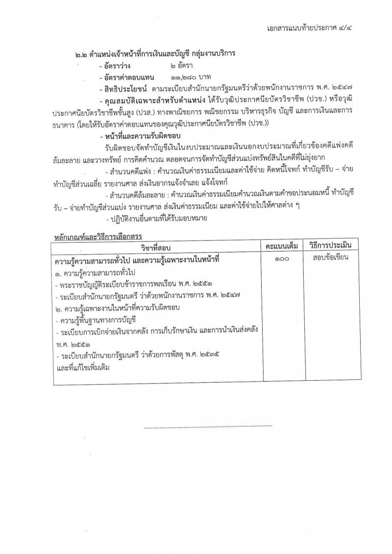 กรมบังคับคดี ประกาศรับสมัคร(คนพิการ)เพื่อเลือกสรรเป็นพนักงานราชการทั่วไป จำนวน 4 ตำแหน่ง 24 อัตรา (วุฒิ ปวช. ปวส. ป.ตรี) รับสมัครสอบทางอินเทอร์เน็ต ตั้งแต่วันที่ 29 มี.ค. - 4 เม.ย. 2560