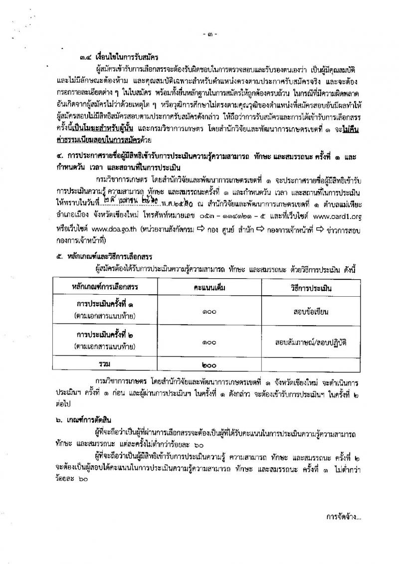 กรมวิชาการเกษตร ประกาศรับสมัครบุคคลเพื่อเลือกสรรเป็นพนักงานราชการทั่วไป จำนวน 5 ตำแหน่ง 5 อัตรา (วุฒิ ม.ต้น  ม.ปลาย ปวช. ปวส.) รับสมัครสอบตั้งแต่วันที่ 19-25 เม.ย. 2560
