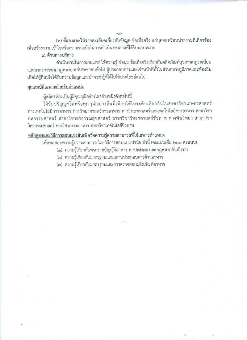 สำนักงานคณะกรรมการอาหารและยา ประกาศรับสมัครสอบแข่งขันเพื่อบรรจุและแต่งตั้งบุคคลเข้ารับราชการในตำแหน่งนักวิชาการอาหารและยาปฏิบัติการ จำนวน 11 อัตรา (วุฒิ ป.ตรี ป.โท) รับสมัครสอบทางอินเทอร์เน็ต ตั้งแต่วันที่ 25 พ.ค. – 14 มิ.ย. 2560