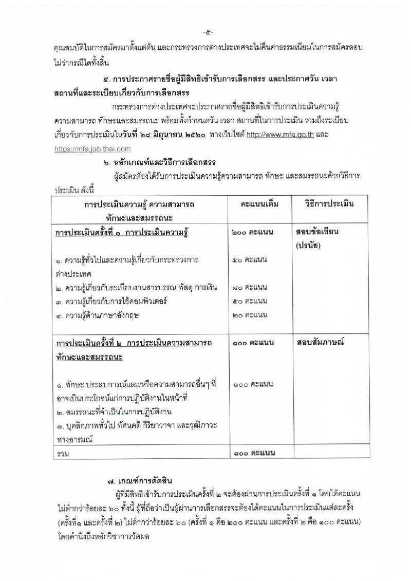กระทรวงการต่างประเทศ ประกาศรับสมัครบุคคลเพื่อเลือกสรรเป็นพนักงานราชการทั่วไป ประจำปี 2560 จำนวน 25 อัตรา (วุฒิ ป.ตรี) รับสมัครสอบทางอินเทอร์เน็ต ตั้งแต่วันที่ 19-16 มิ.ย. 2560