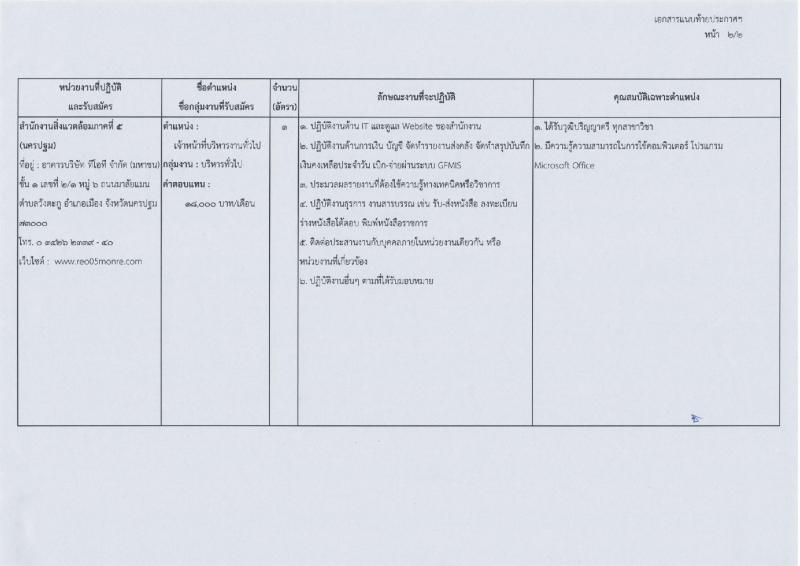 สำนักงานปลัดกระทรวงทรัพยากรธรรมชาติและสิ่งแวดล้อม ประกาศรับสมัครบุคคลเพื่อเลือกสรรเป็นพนักงานราชการ จำนวน  2 อัตรา (วุฒิ ปวส. ป.ตรี) รับสมัครสอบตั้งแต่วันที่ 21-26 ก.ค. 2560