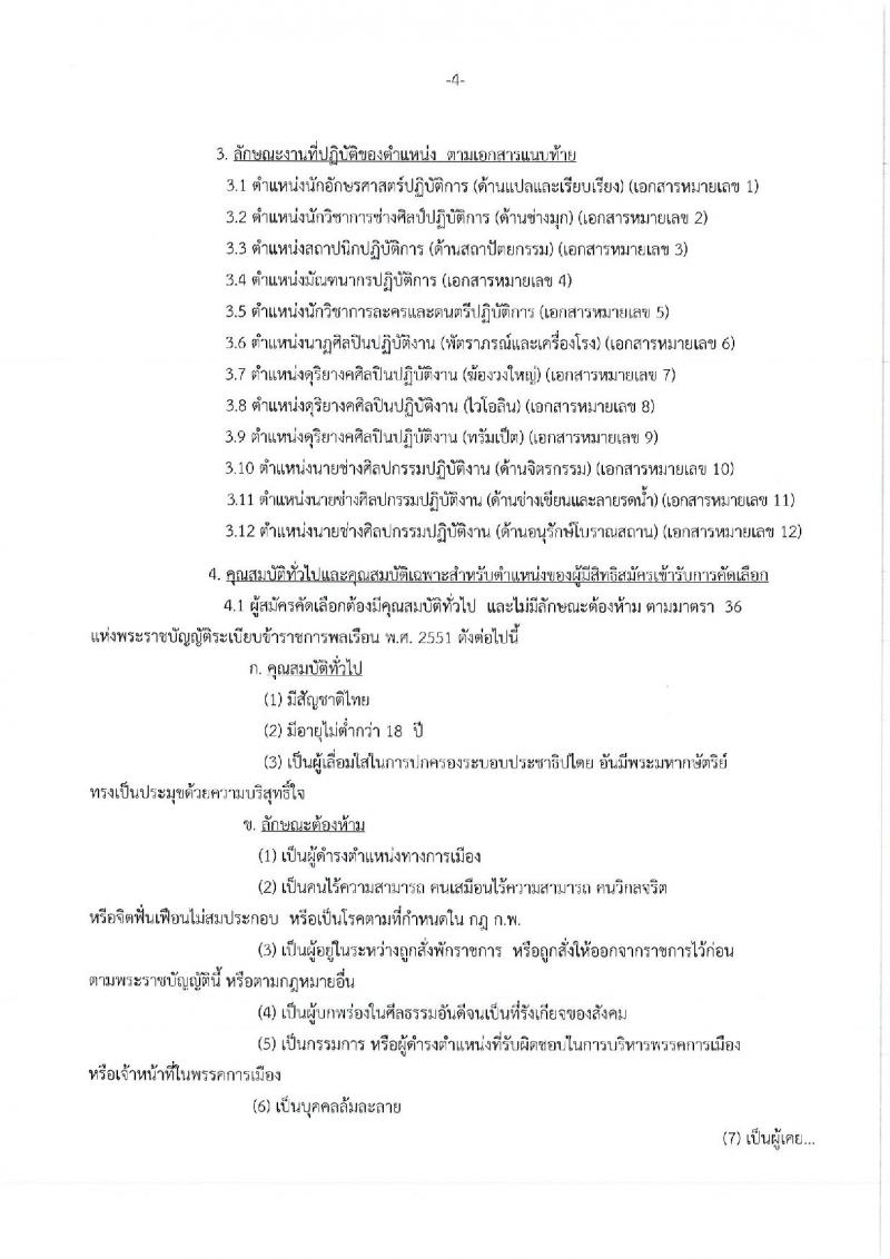 กรมศิลปากร ประกาศรับสมัครบุคคลสอบแข่งขันเพื่อบรรจุเข้ารับราชการ จำนวน 12 ตำแหน่ง 12 อัตรา (วุฒิ ปวส. ป.ตรี ป.โท) รับสมัครสอบทางอินเทอร์เน็ต ตั้งแต่วันที่ 25 ก.ค. – 10 ส.ค. 2560