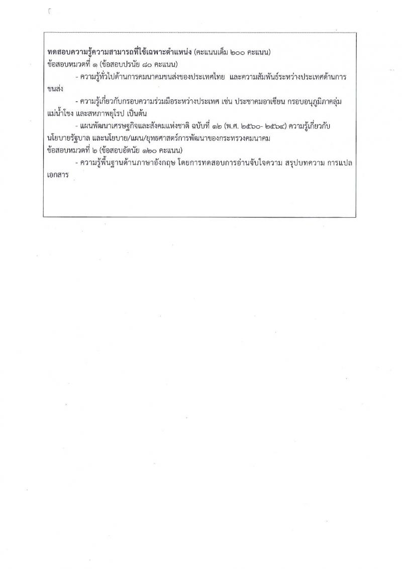 สำนักงานปลัดกระทรวงคมนาคม ประกาศรับสมัครสอบแข่งขันเพื่อบรรจุและแต่งตั้งบุคคลเข้ารับราชการ ตำแหน่งนักวิชาการขนส่งปฏิบัติการ จำนวน 5 อัตรา (วุฒิ ป.ตรี) รับสมัครสอบทางอินเทอร์เน็ต ตั้งแต่วันที่ 8-29 ส.ค. 2560