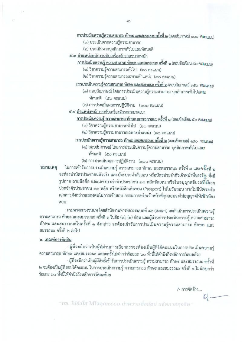 กรมทางหลวงชนบท (ชนบทที่ 12 สงขลา) ประกาศรับสมัครบุคคลเพื่อเลือกสรรเป็นพนักงานราชการทั่วไป  จำนวน 4 ตำแหน่ง 9 อัตรา (วุฒิ ปวช. ปวส.) รับสมัครสอบตั้งแต่วันที่ 23-29 ส.ค. 2560