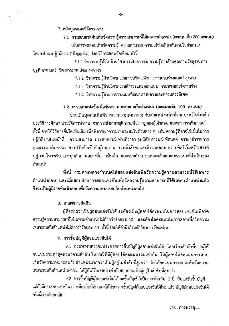 กรมทางหลวง ประกาศรับสมัครสอบแข่งขันเพื่อบรรจุและแต่งตั้งบุคคลเข้ารับราชการในตำแหน่งวิศวกรโยธาปฏิบัติการ (ปริญญาโท) จำนวน 10 อัตรา (วุฒิ ปวส. หรือเทียบเท่า) รับสมัครสอบ ตั้งแต่วันที่ 28 ส.ค. – 15 ก.ย. 2560