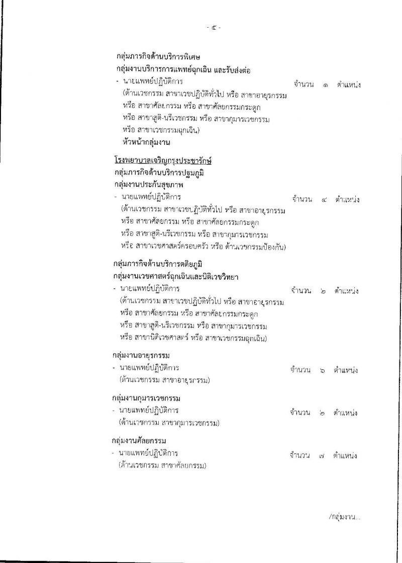สำนักงานคณะกรรมการข้าราชการกรุงเทพมหานคร ประกาศรับสมัครคัดเลือกเพื่อบรรจุและแต่งตั้งบุคคลเข้ารับราชการ สังกัดการแพทย์ ตำแหน่งนายแพทย์ จำนวน 179 อัตรา (วุฒิ ปวส. ป.ตรี) รับสมัครสอบตั้งแต่วันที่ 28 ส.ค. – 15 ก.ย. 2560