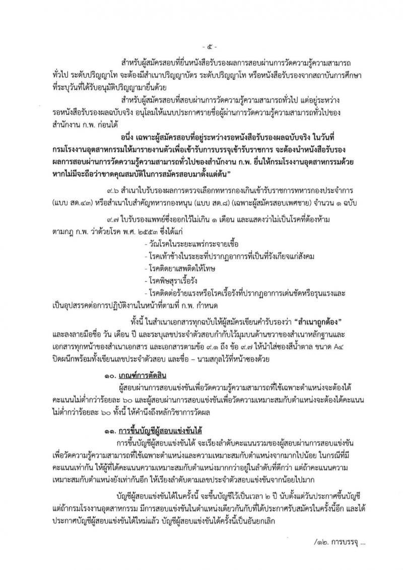กรมโรงงานอุตสาหกรรม ประกาศรับสมัครสอบแข่งขันเพื่อแต่งตั้งบุคคลเข้ารับราชการในตำแหน่งนักวิทยาศาสตร์ปฏิบัติการ จำนวนครั้งแรก 3 อัตรา (วุฒิ ป.ตรี) รับสมัครสอบทางอินเทอร์เน็ต ตั้งแต่วันที่ 14 ก.ย. – 4 ต.ค. 2560