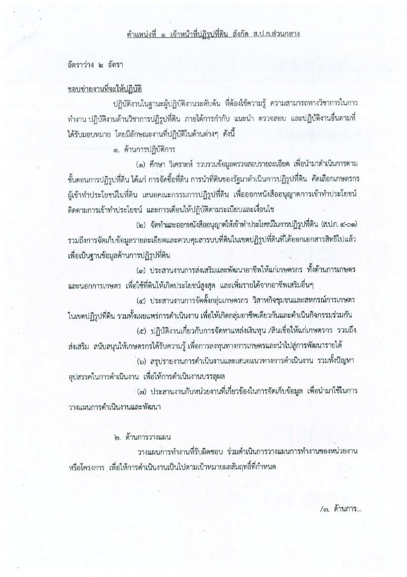 สำนักงานการปฏิรูปที่ดินเพื่อเกษตรกรรม ประกาศรับสมัครบุคคลเพื่อเลือกสรรเป็นพนักงานราชการทั่วไป จำนวน 4 ตำแหน่ง 5 อัตรา (วุฒิ ป.ตรี) รับสมัครสอบ ตั้งแต่วันที่ 18-22 ก.ย. 2560