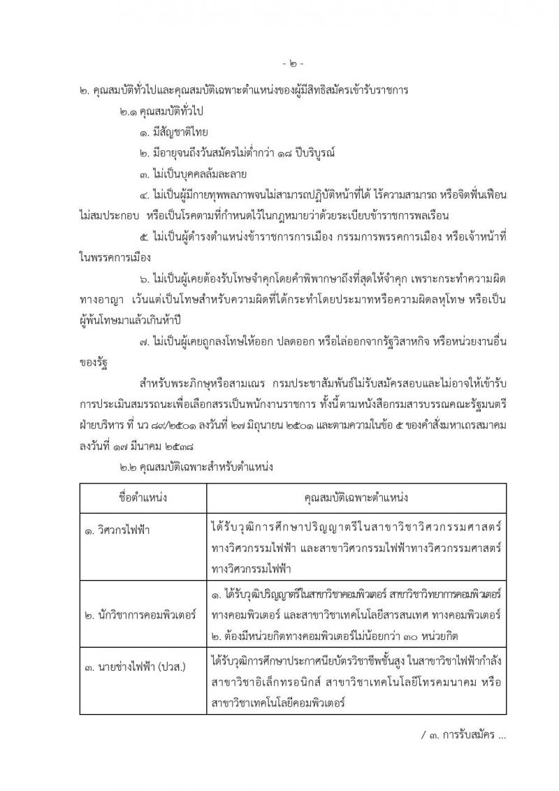 กรมประชาสัมพันธ์ ประกาศรับสมัครบุคคลเพื่อเลือกสรรเป็นพนักงานราชการทั่วไป จำนวน 3 ตำแหน่ง 9 อัตรา (วุฒิ ปวส. ป.ตรี) รับสมัครสอบทางอินเทอร์เน็ต ตั้งแต่วันที่ 20-26 ก.ย. 2560