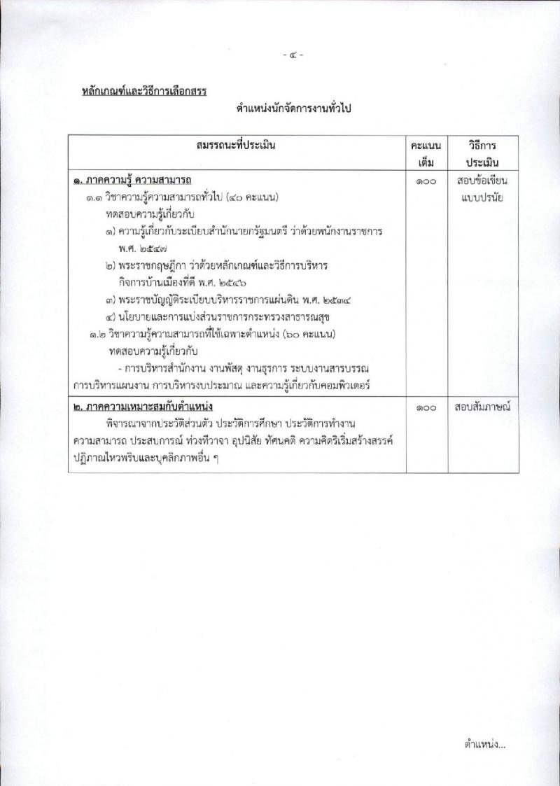 กรมสนับสนุนบริการสุขภาพ ประกาศรับสมัครบุคคลเพื่อเลือกสรรเป็นพนักงานราชการทั่วไป จำนวน 3 ตำแหน่ง 6 อัตรา (วุฒิ ป.ตรี) รับสมัครสอบทางอินเทอร์เน็ต ตั้งแต่วันที่ 25-29 ก.ย. 2560