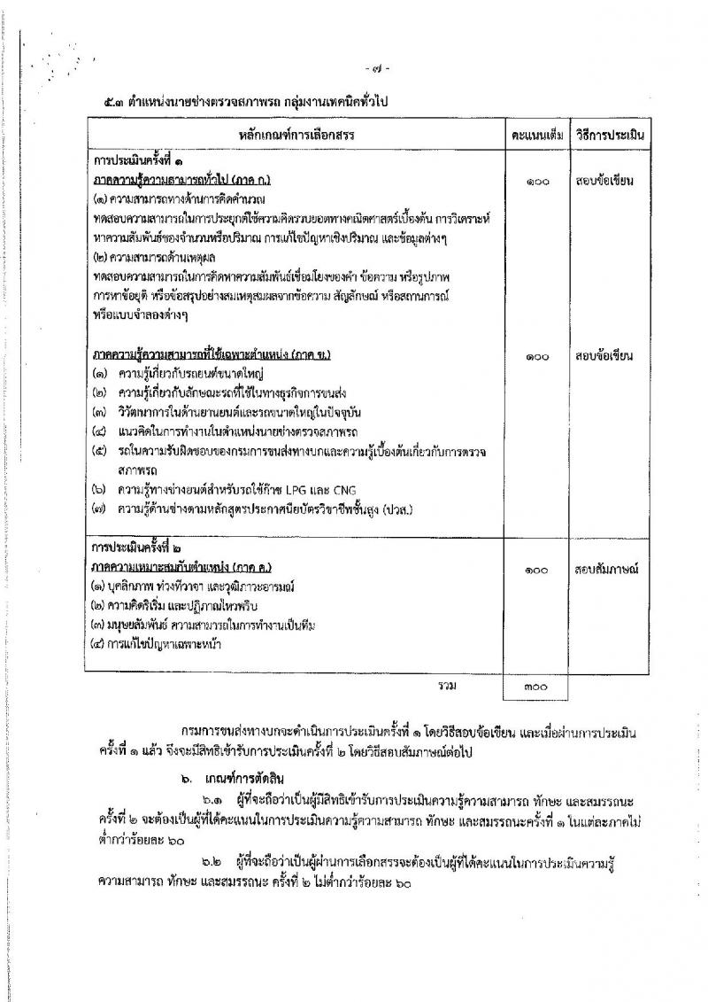 กรมการขนส่งทางบก ประกาศรับสมัครบุคคลเพื่อเลือกสรรเป็นพนักงานราชการทั่วไป จำนวน 3 ตำแหน่ง 4 อัตรา (วุฒิ ปวส. ป.ตรี) รับสมัครสอบทางอินเทอร์เน็ต ตั้งแต่วันที่ 14-23 พ.ย. 2560