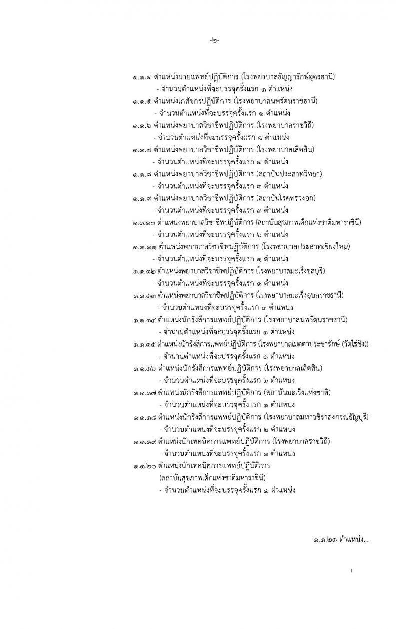 กรมการแพทย์ ประกาศรับสมัครคัดเลือกเพื่อบรรจุและแต่งตั้งบุคคลเข้ารับราชการ จำนวน 33 ตำแหน่ง 63 อัตรา (วุฒิ วิชาชีพเฉพาะ, ปวส. ป.ตรี) รับสมัครสอบทางอินเทอร์เน็ต ตั้งแต่วันที่ 20 -24 พ.ย. 2560