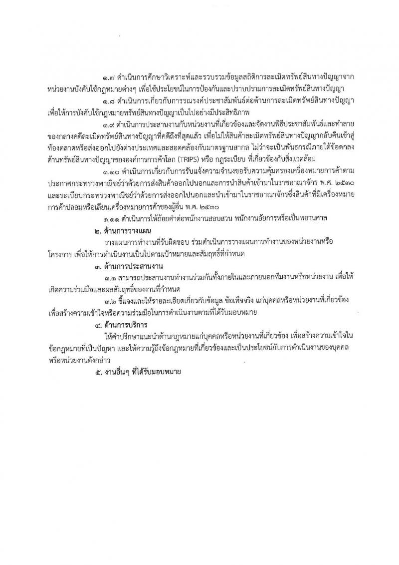 กรมทรัพย์สินทางปัญญา ประกาศรับสมัครสอบแข่งขันเพื่อบรรจุและแต่งตั้งบุคคลเข้ารับราชการ จำนวน 12 ตำแหน่ง 26 อัตรา (วุฒิ ป.ตรี ป.โท) รับสมัครสอบทางอินเทอร์เน็ต ตั้งแต่วันที่ 24 พ.ย. – 19 ธ.ค. 2560