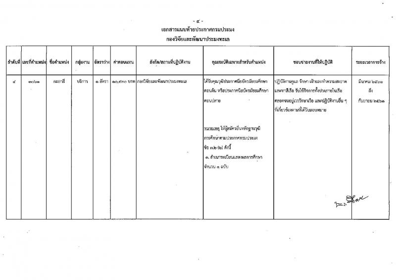 กรมประมง ประกาศรับสมัครบุคคลเพื่อเลือกสรรเป็นพนักงานราชการ จำนวน 4 ตำแหน่ง 4 อัตรา (วุฒิ ม.ต้น ม.ปลาย ปวช. ป.ตรี) รับสมัครสอบตั้งแต่วันที่ 12-20 ธ.ค. 2560