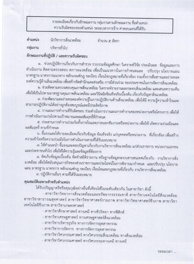 กรมควบคุมมลพิษ ประกาศรับสมัครบุคคลเพื่อเลือกสรรเป็นพนักงานราชการทั่วไป จำนวน 3 ตำแหน่ง 9 อัตรา (วุฒิ ปวส. ป.ตรี) รับสมัครสอบทางอินเทอร์เน็ต ตั้งแต่วันที่ 1-21 ก.พ. 2561