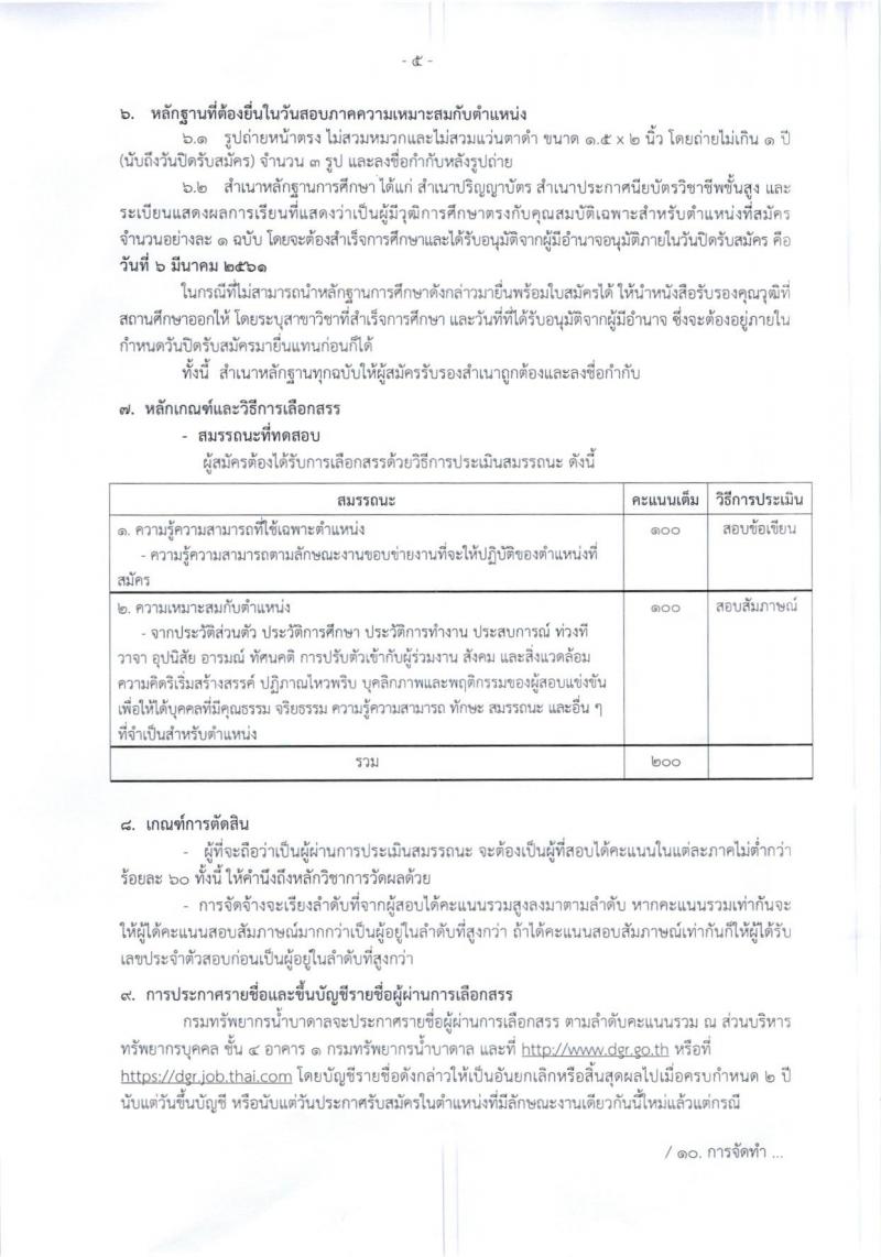 กรมทรัพยากรน้ำบาดาล ประกาศรับสมัครบุคคลเพื่อเลือกสรรเป็นพนักงานราชการทั่วไป จำนวน 9 หน่วย 19 อัตรา (วุฒิ ปวส.หรือเทียบเท่า, ป.ตรี) รับสมัครสอบทางอินเทอร์เน็ต ตั้งแต่วันที่ 13 ก.พ.-5 มี.ค. 2561