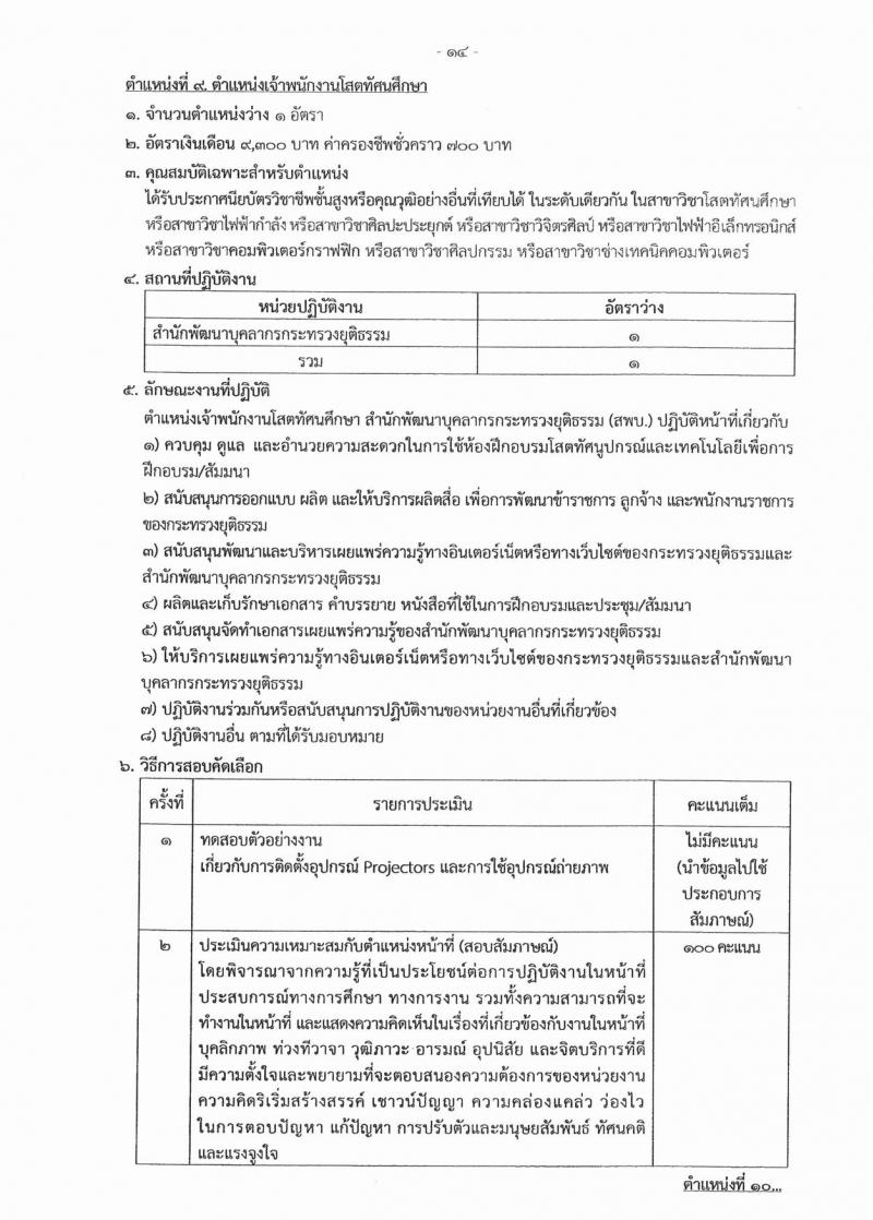 สำนักงานปลัดกระทรวงยุติธรรม ประกาศรับสมัครสอบคัดเลือกเพื่อจัดจ้างเป็นลูกจ้างชั่วคราว จำนวน 10 ตำแหน่ง 25 อัตรา (วุฒิ ปวส. หรือเทียบเท่า, ป.ตรี) รับสมัครสอบตั้งแต่วันที่ 5-7 ก.พ. 2561