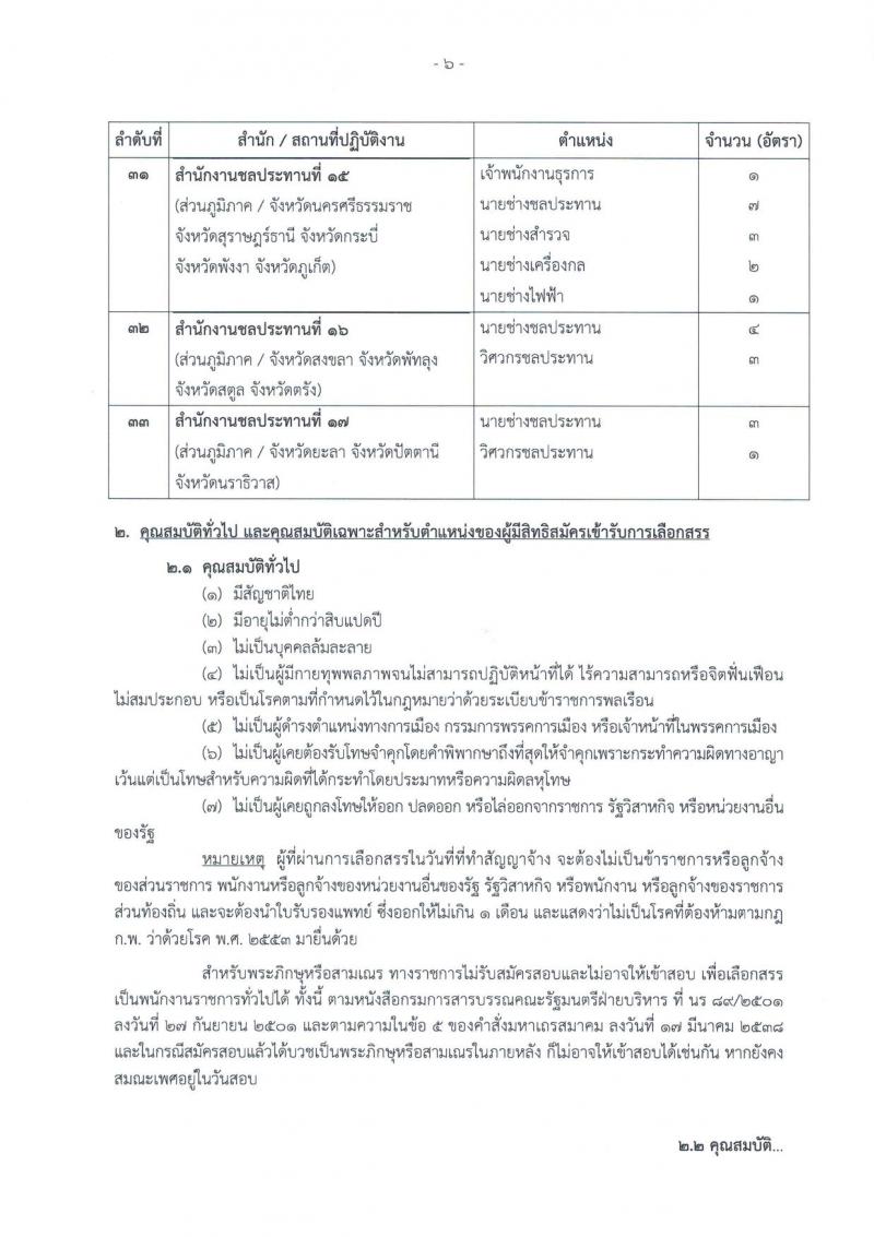 กรมชลประทาน ประกาศรับสมัครบุคคล เพื่อเลือกสรรเป็นพนักงานราชการทั่วไป จำนวน 16 ตำแหน่ง 368 อัตรา (วุฒิ ปวส.หรือเทียบเท่า, ป.ตรี) รับสมัครสอบทางอินเทอร์เน็ต ตั้งแต่วันที่ 8-14 ก.พ. 2561