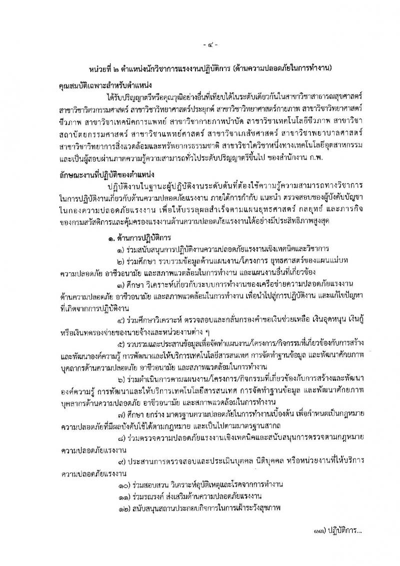 กรมสวัสดิการและคุ้มครองแรงงาน ประกาศรับสมัครสอบแข่งขันเพื่อบรรจุและแต่งตั้งบุคคลเข้ารับราชการ จำนวน 2 ตำแหน่ง 10 อัตรา (วุฒิ ป.ตรี) รับสมัครสอบทางอินเทอร์เน็ต ตั้งแต่วันที่ 20 ก.พ. – 12 มี.ค. 2561
