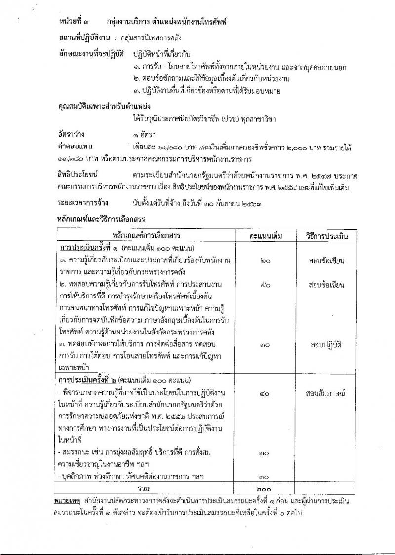 สำนักงานปลัดกกระทรวงการคลัง ประกาศรับสมัครบุคคลเพื่อเลือกสรรเป็นพนักงานราชการทั่วไป จำนวน 3 ตำแหน่ง 3 อัตรา (วุฒิ ปวช. ปวส. ป.ตรี) รับสมัครสอบตั้งแต่วันที่ 28 ก.พ. – 14 มี.ค. 2561