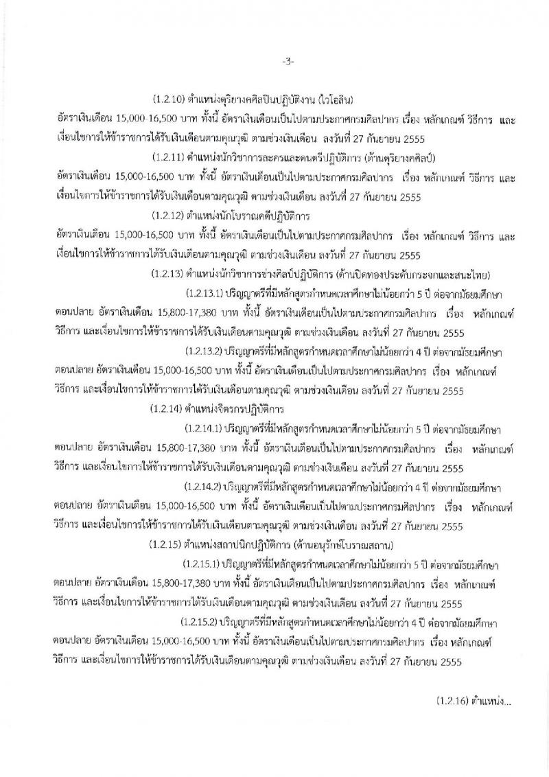 กรมศิลปากร ประกาศรับสมัครคัดเลือกเพื่อบรรจุบุคคลเข้ารับราชการ ครั้งที่ 1/2561 จำนวน 16 ตำแหน่ง 21 อัตรา (วุฒิ ปวช. ปวส. ป.ตรี) รับสมัครสอบทางอินเทอร์เน็ต ตั้งแต่วันที่ 5-20 มี.ค. 2561