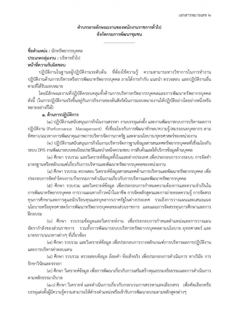 กรมการพัฒนาชุมชน ประกาศรับสมัครบุคคลเพื่อสรรหาและเลือกสรรเป็นพนักงานราชการทั่วไป จำนวน 4 ตำแหน่ง 18 อัตรา (วุฒิ ป.ตรี) รับสมัครสอบทางอินเทอร์เน็ต ตั้งแต่วันที่ 29 มี.ค. – 19 เม.ย. 2561