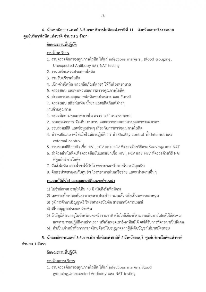 สภากาชาดไทย ประกาศรับสมัครสอบแข่งขันเพื่อบรรจุและแต่งตั้งบุคคลเข้าปฏิบัติงานในสภากาชาดไทย จำนวน 20 ตำแหน่ง 28 อัตรา (วุฒิ ม.ปลาย ป.ตรี ป.โท) รับสมัครสอบตั้งแต่วันที่ 9-25 มี.ค. 2561