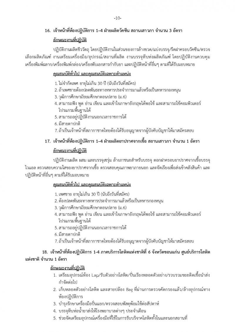 สภากาชาดไทย ประกาศรับสมัครสอบแข่งขันเพื่อบรรจุและแต่งตั้งบุคคลเข้าปฏิบัติงานในสภากาชาดไทย จำนวน 20 ตำแหน่ง 28 อัตรา (วุฒิ ม.ปลาย ป.ตรี ป.โท) รับสมัครสอบตั้งแต่วันที่ 9-25 มี.ค. 2561