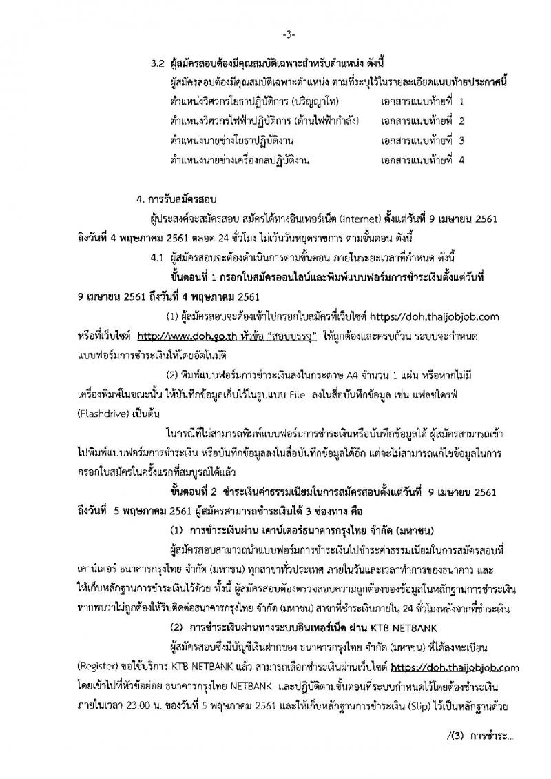 กรมทางหลวง ประกาศรับสมัครสอบแข่งขันเพื่อบรรจุและแต่งตั้งบุคคลเข้ารับราชการในกรมทางหลวง จำนวน 4 ตำแหน่ง 39 อัตรา (วุฒิ ปวส. ป.ตรี ป.โท) รับสมัครสอบทางอินเทอร์เน็ต ตั้งแต่วันที่ 9 เม.ย. – 4 พ.ค. 2561