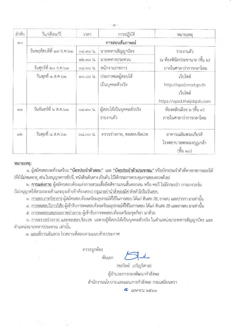 สำนักงานปลัดกระทรวงกลาโหม ประกาศรับสมัครและสอบคัดเลือกบุคคลเข้ารับราชการและจ้างเป็นพนักงานราชการ จำนวน 67 อัตรา (วุฒิ ม.ต้น ม.ปลาย  ปวช. ปวส. ป.ตรี) รับสมัครสอบทางอินเทอร์เน็ต ตั้งแต่วันที่ 9 เม.ย. – 9 พ.ค. 2561