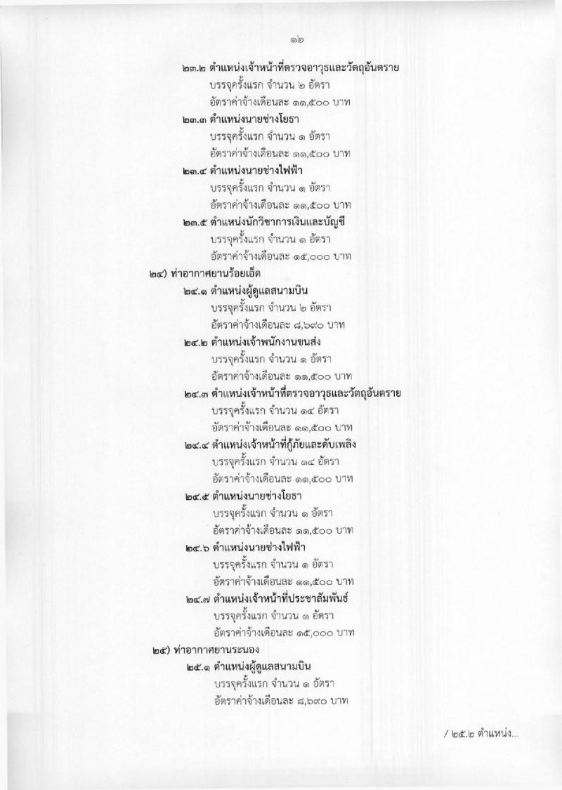 กรมท่าอากาศยาน ประกาศรับสมัครสอบคัดเลือกเพื่อบรรจุและแต่งตั้งบุคคลเข้ารับราชการเป็นลูกจ้างชั่วคราว จำนวน 25 ตำแหน่ง 695 อัตรา (วุฒิ ม.ต้น ม.ปลาย ปวช. ปวส.) รับสมัครสอบทางอินเทอร์เน็ต ตั้งแต่วันที่ 23 เม.ย. – 7 พ.ค. 2561