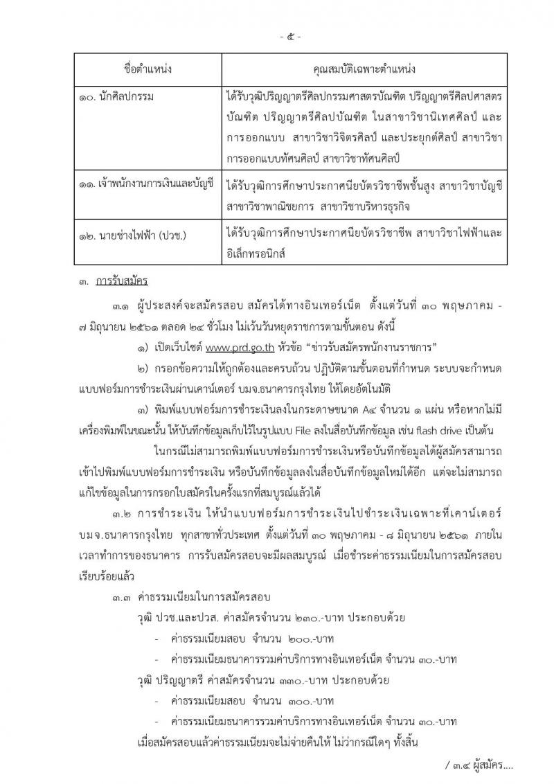 กรมประชาสัมพันธ์ ประกาศรับสมัครบุคคลเพื่อเลือกสรรเป็นพนักงานราชการทั่วไป จำนวน 16 ตำแหน่ง 21 อัตรา (วุฒิ ปวช. ปวส. ป.ตรี) รับสมัครสอบทางอินเทอร์เน็ต ตั้งแต่วันที่ 30 พ.ค. – 7 มิ.ย. 2561