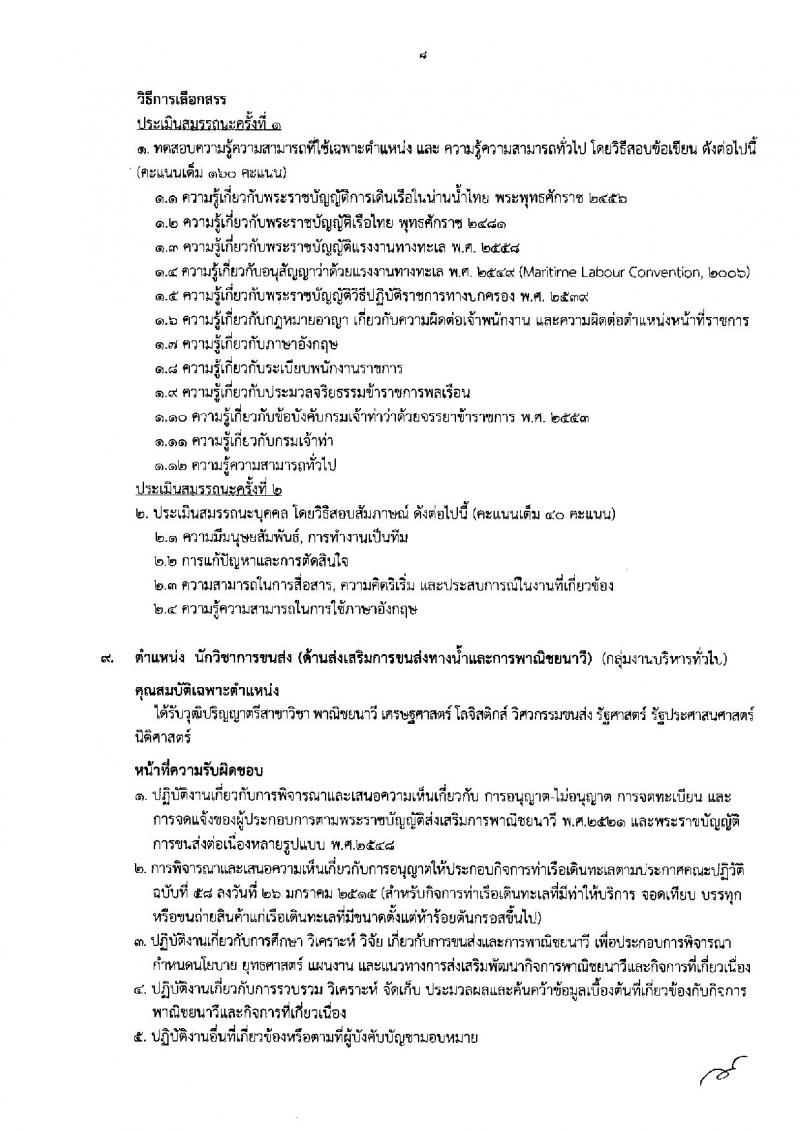 กรมเจ้าท่า ประกาศรับสมัครบุคคลเพื่อเลือกสรรเป็นพนักงานราชการทั่วไป จำนวน 9 ตำแหน่ง 9 อัตรา (วุฒิ  ปวส. ป.ตรี) รับสมัครสอบทางอินเทอร์เน็ต ตั้งแต่วันที่ 1-9 ส.ค. 2561