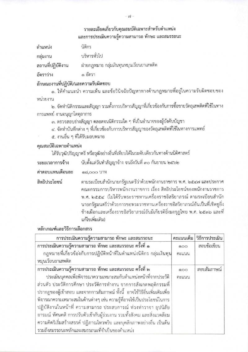 สำนักงานคณะกรรมการอาหารและยา ประกาศรับสมัครบุคคลเพื่อเลือกสรรเป็นพนักงานเงินทุนหมุนเวียน จำนวน 2 อัตรา (วุฒิ ป.ตรี) รับสมัครสอบตั้งแต่วันที่ 2-8 ส.ค. 2561