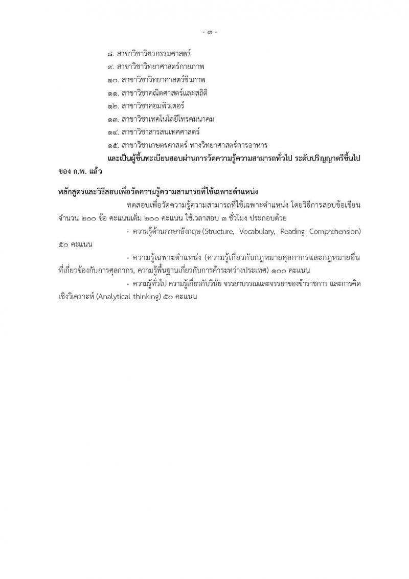 กรมศุลกากร ประกาศรับสมัครสอบแข่งขันเพื่อบรรจุและแต่งตั้งบุคคลเข้ารับราชการในตำแหน่งนักวิชาการศุลกากรปฏิบัติการ จำนวนครั้งแรก 30 อัตรา (วุฒิ ป.ตรี) รับสมัครสอบทางอินเทอร์เน็ต ตั้งแต่วันที่ 21 ส.ค. – 10 ก.ย. 2561