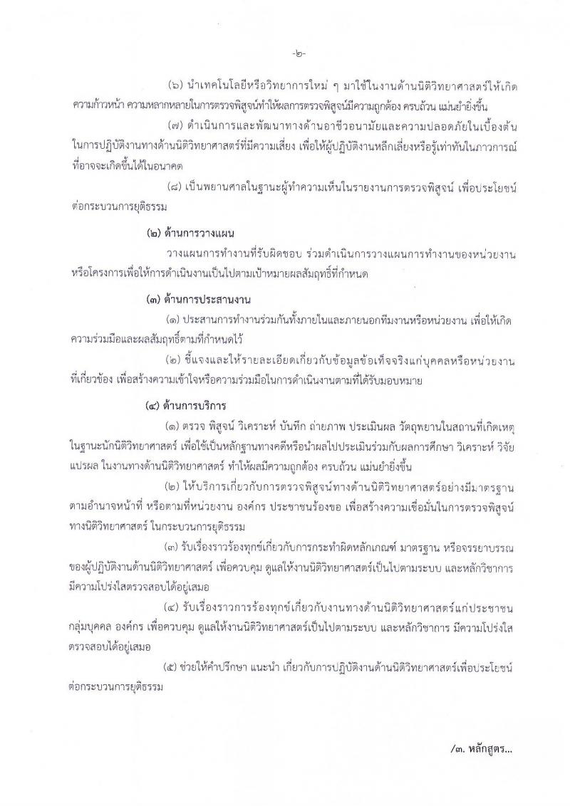 สถาบันนิติวิทยาศาสตร์ รับสมัครคัดเลือกเพื่อบรรจุและแต่งตั้งบุคคลเข้ารับราชการในตำแหน่งนักนิติวิทยาศาสตร์ปฏิบัติการ จำนวนครั้งแรก 3 อัตรา (วุฒิ ป.โท) รับสมัครทางอินเทอร์เน็ต ตั้งแต่วันที่ 25 ก.ย. – 1 ต.ค. 2561