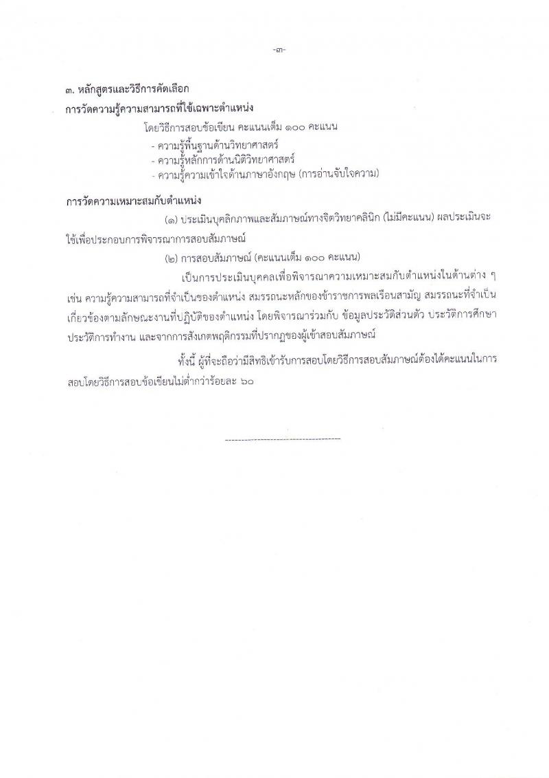 สถาบันนิติวิทยาศาสตร์ รับสมัครคัดเลือกเพื่อบรรจุและแต่งตั้งบุคคลเข้ารับราชการในตำแหน่งนักนิติวิทยาศาสตร์ปฏิบัติการ จำนวนครั้งแรก 3 อัตรา (วุฒิ ป.โท) รับสมัครทางอินเทอร์เน็ต ตั้งแต่วันที่ 25 ก.ย. – 1 ต.ค. 2561