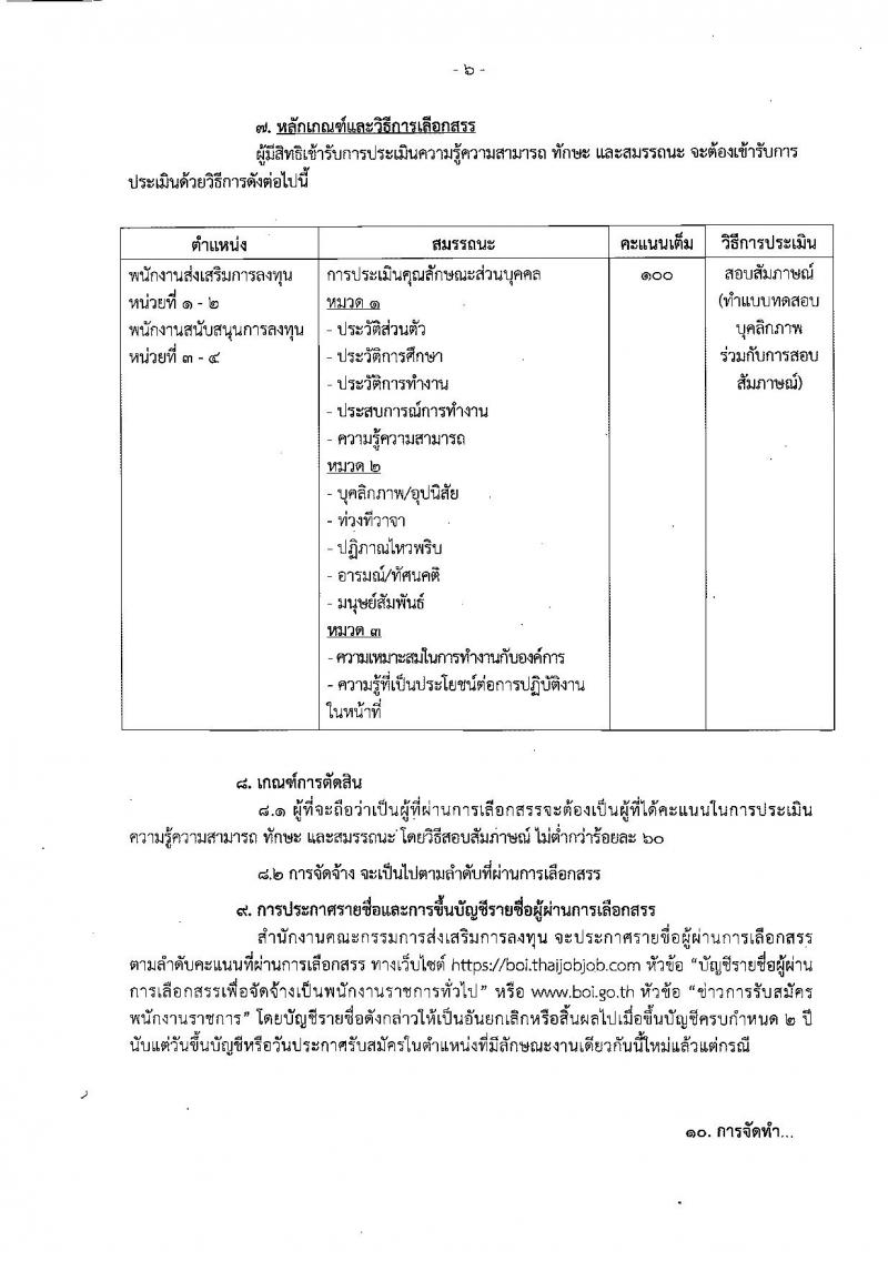 สำนักงานคณะกรรมการส่งเสริมการลงทุน รับสมัครบุคคลเพื่อเลือกสรรเป็นพนักงานราชการทั่วไป จำนวน 4 ตำแหน่ง 5 อัตรา (วุฒิ ปวส. ป.ตรี ป.โท) รับสมัครสอบทางอินเทอร์เน็ต ตั้งแต่วันที่ 16-22 ต.ค. 2561