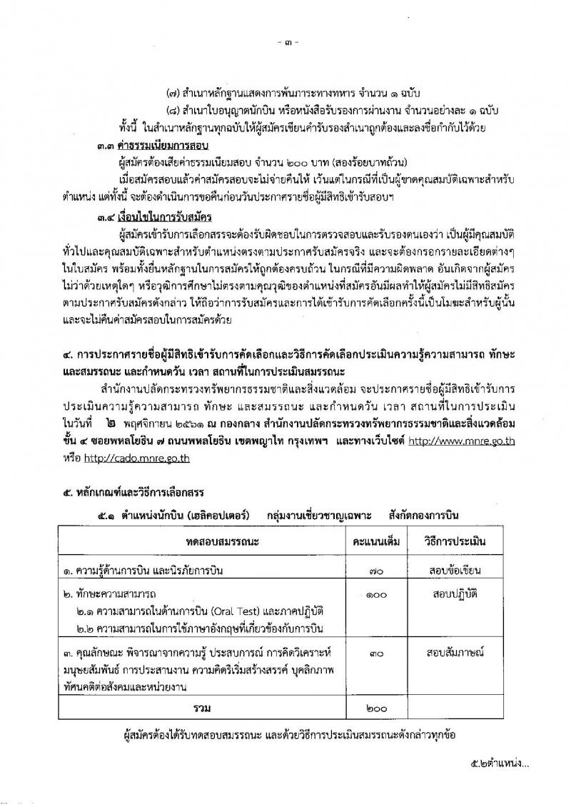 สำนักงานปลัดกระทรวงทรัพยากรธรรมชาติและสิ่งแวดล้อม รับสมัครบุคคลเพื่อเลือกสรรเป็นพนักงานราชการทั่วไป จำนวน 3 ตำแหน่ง 4 อัตรา (วุฒิ ปวช. ปวท. ปวส. ป.ตรี ป.โท ป.เอก) รับสมัครสมัครตั้งแต่วันที่ 19-26 ต.ค. 2561