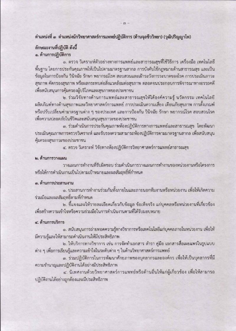กรมวิทยาศาสตร์การแพทย์ รับสมัครคัดเลือกเพื่อบรรจุและแต่งตั้งบุคคลเข้ารับราชการ จำนวน 4 ตำแหน่ง 7 อัตรา (วุฒิ ป.ตรี ป.โท ป.เอก) รับสมัครสอบทางอินเทอร์เน็ต ตั้งแต่วันที่ 23 พ.ย. – 2 ธ.ค. 2561