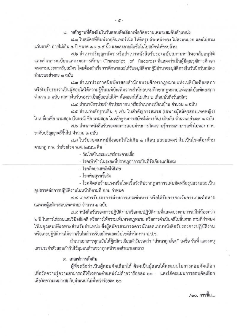 สำนักงาน ป.ป.ช. รับสมัครสอบคัดเลือกบุคคลเพื่อบรรจุและแต่งตั้งบุคคลเข้ารับราชการในสังกัด ป.ป.ช. ตำแหน่งพนักงานไต่สวน จำนวนครั้งแรก 50 อัตรา (วุฒิ ป.ตรี) รับสมัครสอบทางอินเทอร์เน็ต ตั้งแต่วันที่ 30 ม.ค. – 20 ก.พ. 2562